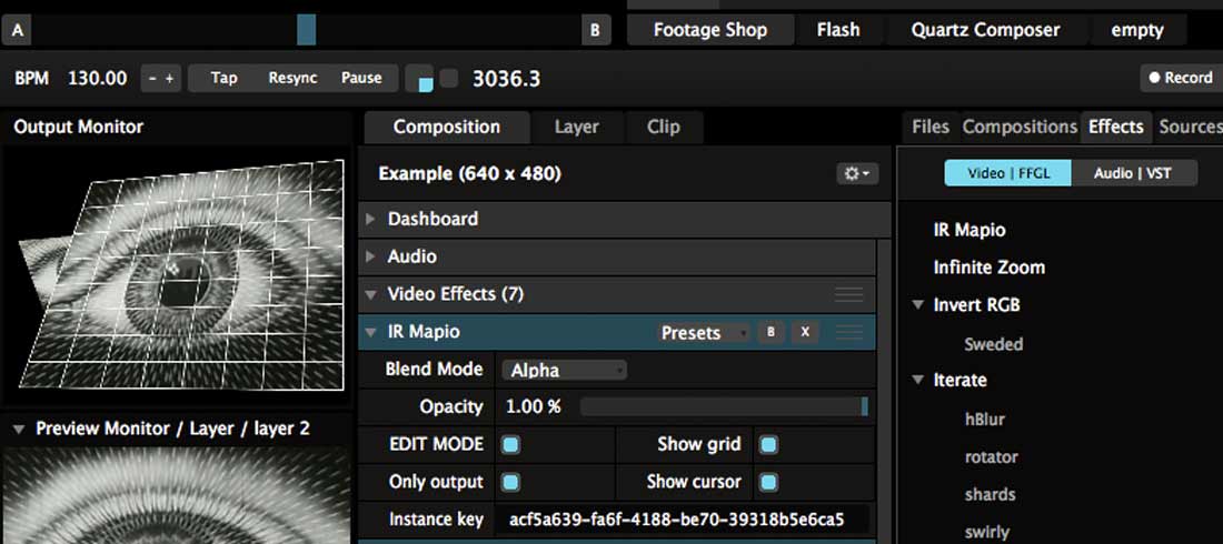 resolume 5 how to set opacity to layer mask